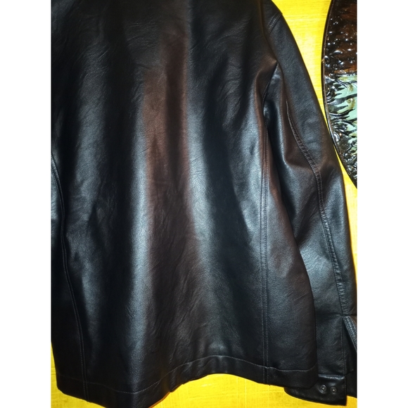 LEVI'S MEN TRUCKER FAUX LEATHER JACKET - Picture 10 of 12